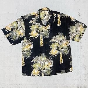 Tommy Bahama Hawaiian Shirt Mens L Tropical 100% Silk Aloha Camp Beach Tiki